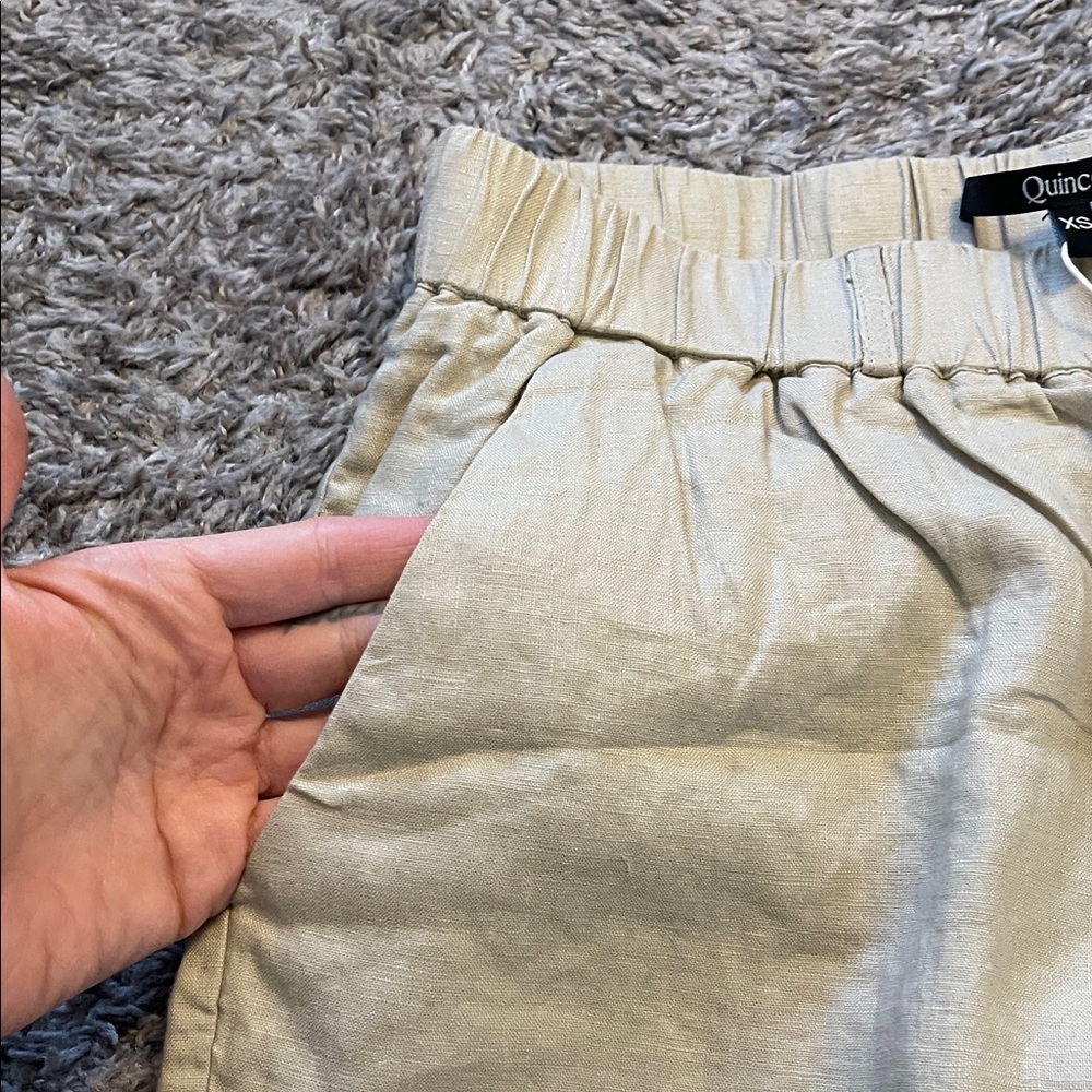 Quince Women's Cropped Linen Pants - Picture 4 of 5